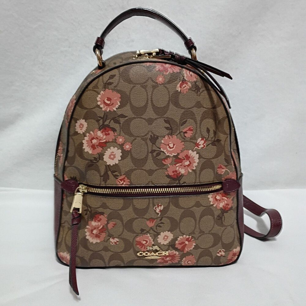 Coach Jordyn Backpack In Signature Canvas With Prairie Daisy Cluster Print